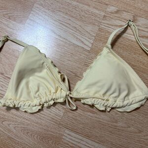 Target Light Yellow Bikini Top with Ruffles